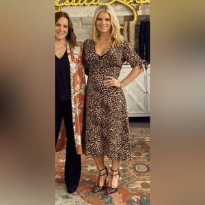 Jessica Simpson Cecelia Leopard Print Dress size L NWT